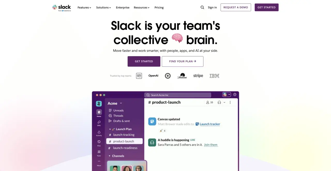 Slack, una alternativa a Teams, organiza la comunicación de tu equipo con canales y mensajes directos.