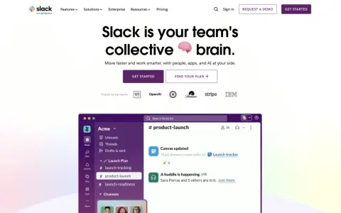 Slack, una alternativa a Teams, organiza la comunicación de tu equipo con canales y mensajes directos.