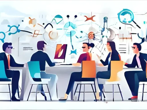 Equipo colaborando en ideas, como si Mary Parker Follett inspirara su trabajo en equipo.
