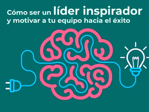 Cerebro con enchufe y bombilla, simbolizando la inspiración para la competencia liderazgo.