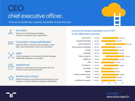 CEO: misión, funciones, skills y experiencia. Conoce rangos salariales para saber qué estudiar para ser CEO.