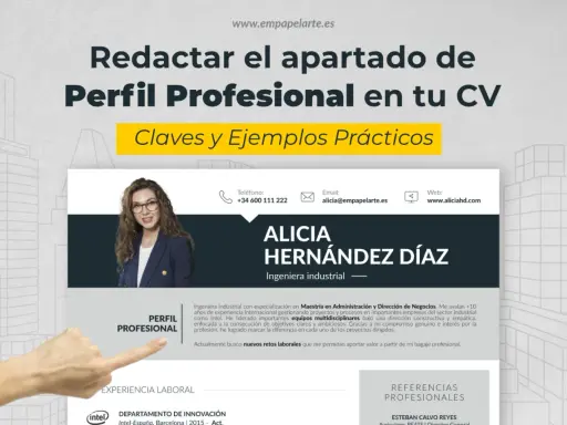 Mujer sonriente con gafas, foto profesional para CV. Ingeniera industrial con experiencia internacional.