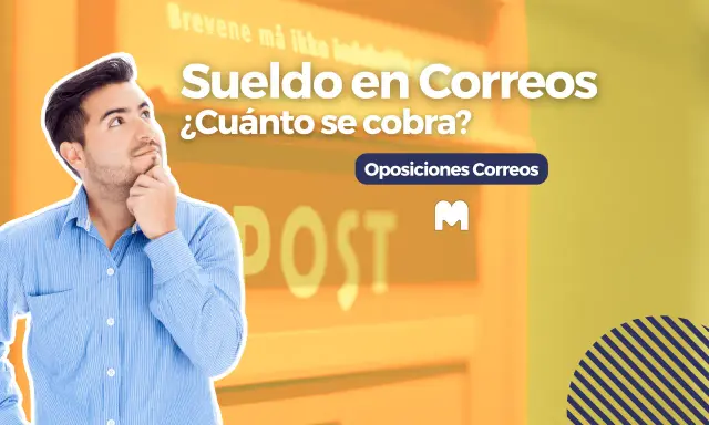 Hombre pensativo frente a un buzón de correos, preguntándose sobre el sueldo en Correos y su futuro laboral en atención al cliente.