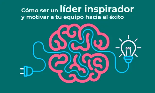 Cerebro con enchufe y bombilla, simbolizando la inspiración para la competencia liderazgo.