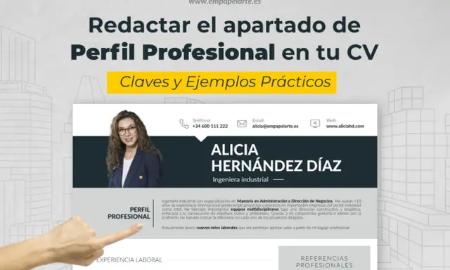 Mujer sonriente con gafas, foto profesional para CV. Ingeniera industrial con experiencia internacional.